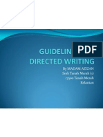 Guidelines For Directed Writing