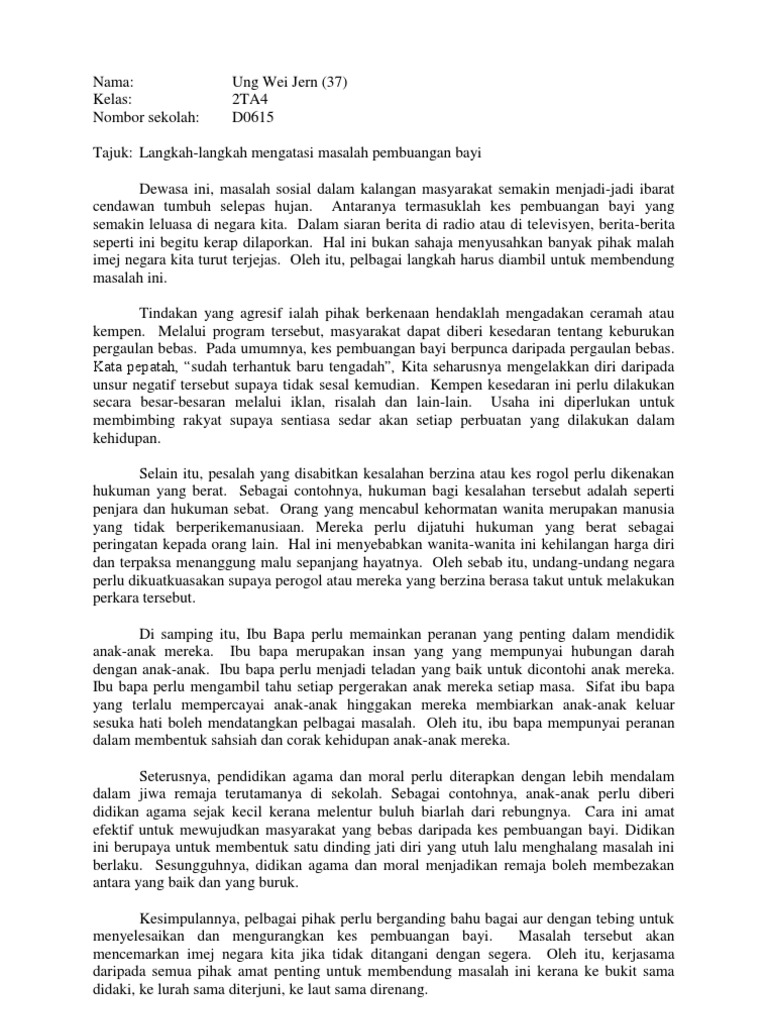 Langkah Langkah Mengatasi Masalah Pembuangan Bayi Pdf