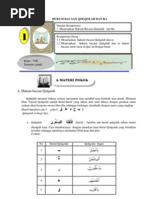 Bab I Hukum Bacaan Qalqalah Dan Ra