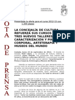 120924 NP- Cursos y Talleres Culturales 2012-13