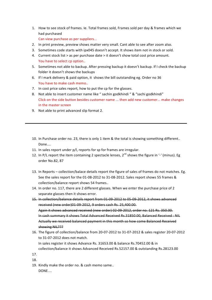Frame Stock Management Issues | PDF