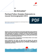 Banken in die Schranken - Reinhard Fellner (Soziales Österreich) im neuwal Sommergespräch