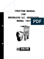 Instruction Manual FOR Brushless A.C. Generaior Tilodel TWY