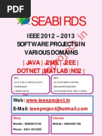 Mobile Computing Java IEEE Projects 2012 Seabirds (Trichy, Karur, Pudukkottai, Tanjore, Namakkal, Salem)