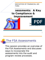 FSA Assessments: A Key To Compliance & Improvement: National Association of Finanacial Aid Administrators