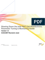 Slowing Down The Inter RAT Cell Reselections Parameter Tuning & Monitoring Guide