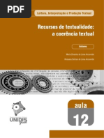 Aula 12 - Recursos de textualidade - a coerência textual