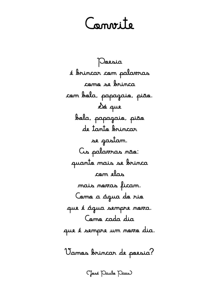 Convite - José Paulo Paes | PDF