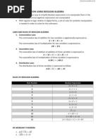 Logic Simplification Using Boolean Algebra: Laws and Rules of Boolean Algebra 1. Commutative Laws