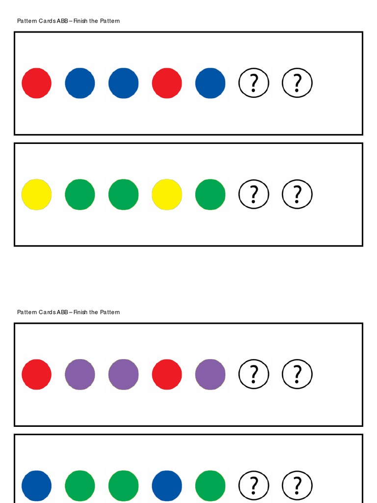 Pattern Cards Abb Finish | PDF