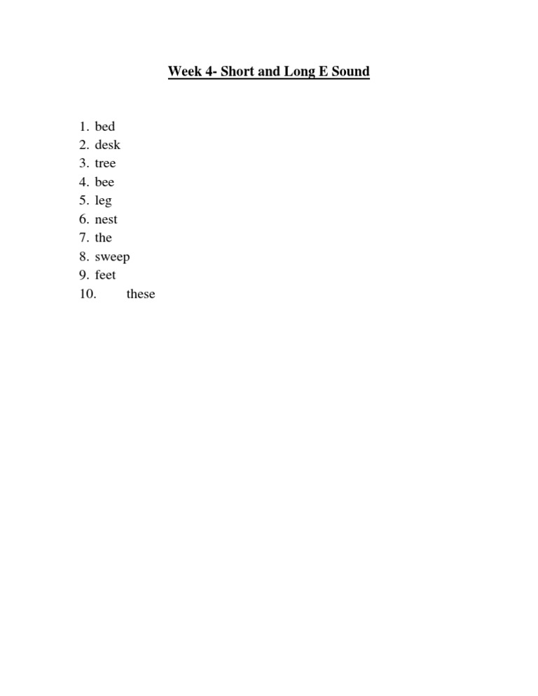 Week 4 - Spelling Words | PDF