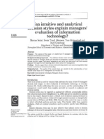 Can Intuitive and Analytical Decision Styles Explain...