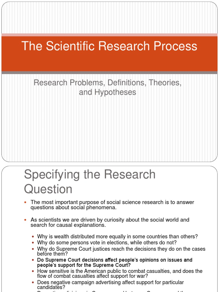 The Scientific Research Process | PDF