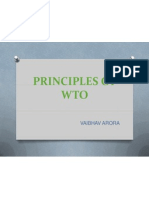 Principles of WTO: Vaibhav Arora