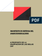 Manifiesto en Defensa Del Anarcosindicalismo