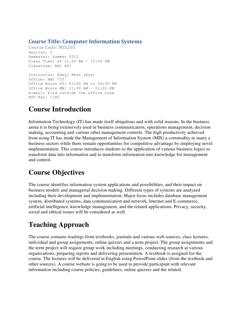 Management information system syllabus philippines picture