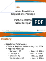 General Provisions Regulations Package Michelle Belton Brian Kerrigan