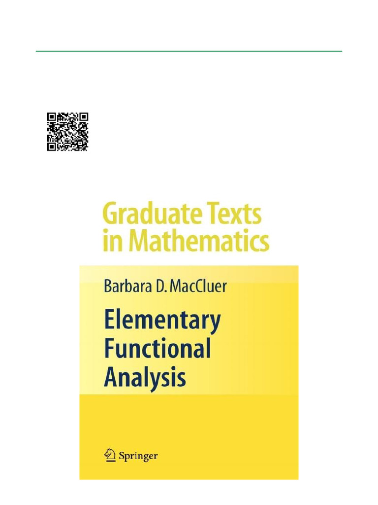 Elementary Functional Analysis ISBN 9780387855288, 0387855289