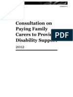 Consultation On Paying Family Carers