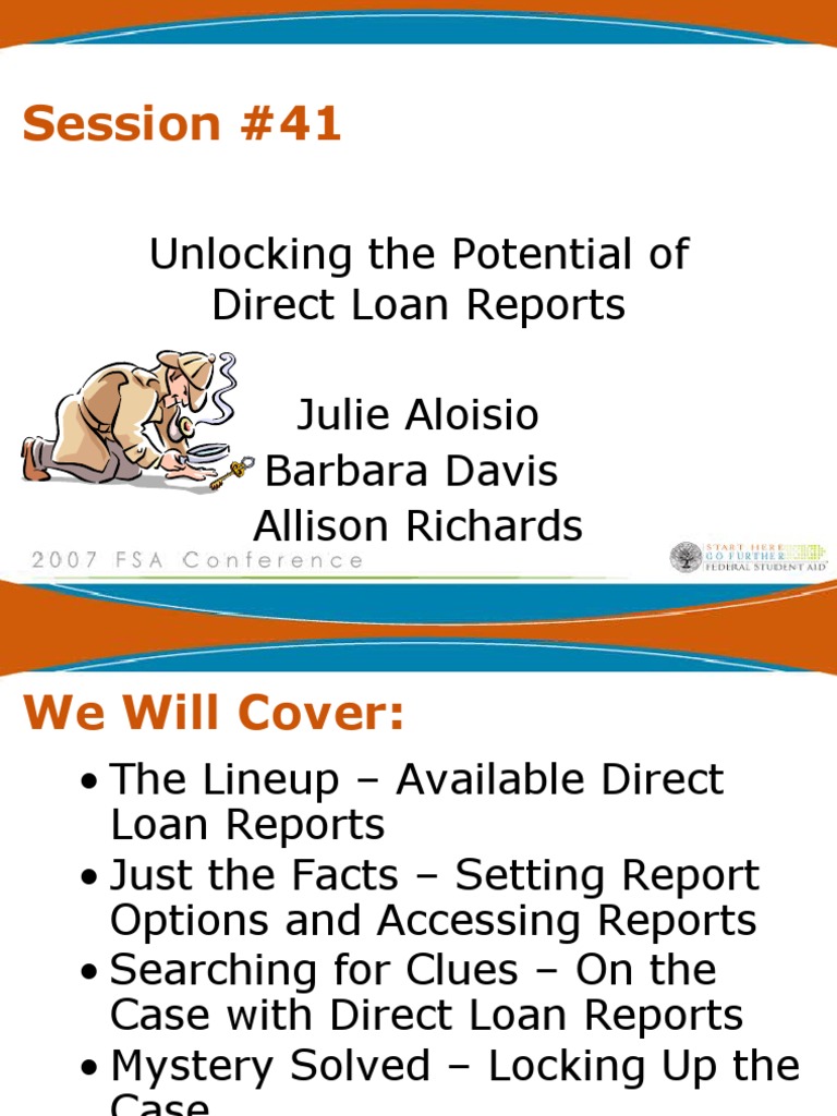 Direct Loan Reports: Overview & Access | PDF | Websites | Computing