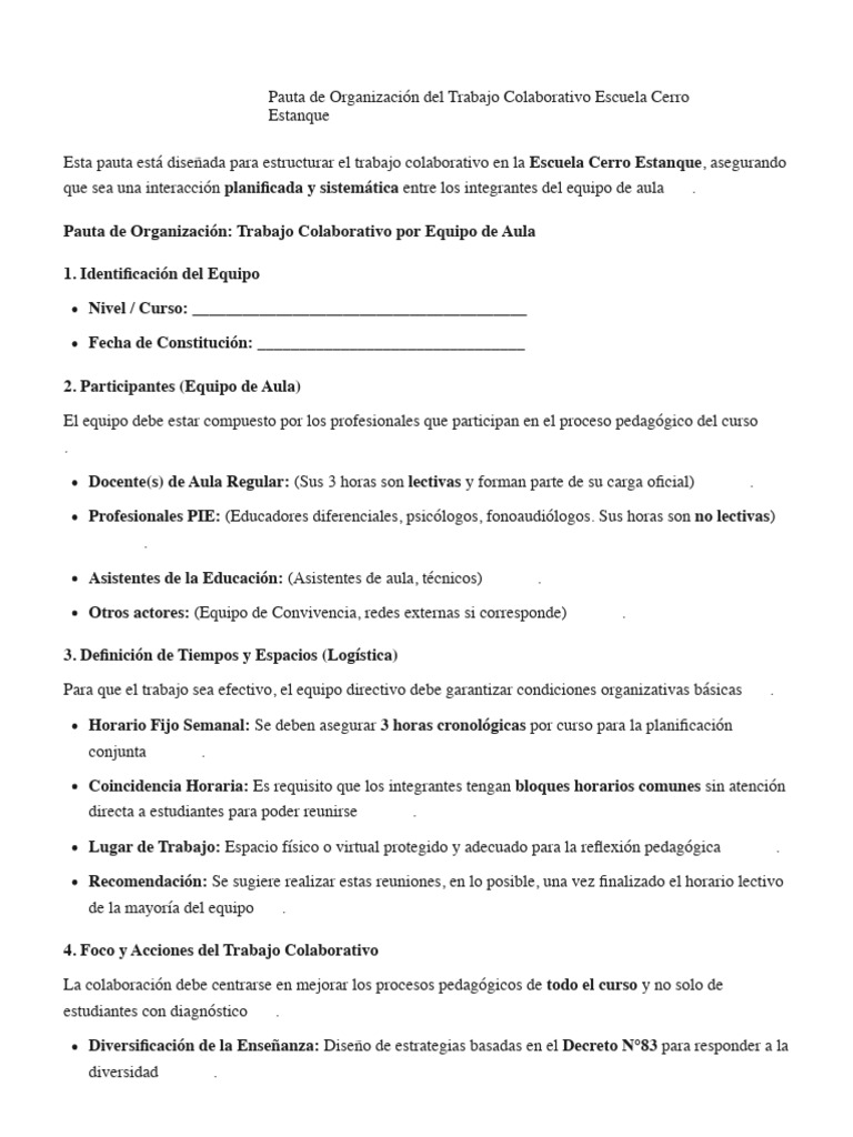 Guía de Trabajo Colaborativo ECE | PDF | Planificación