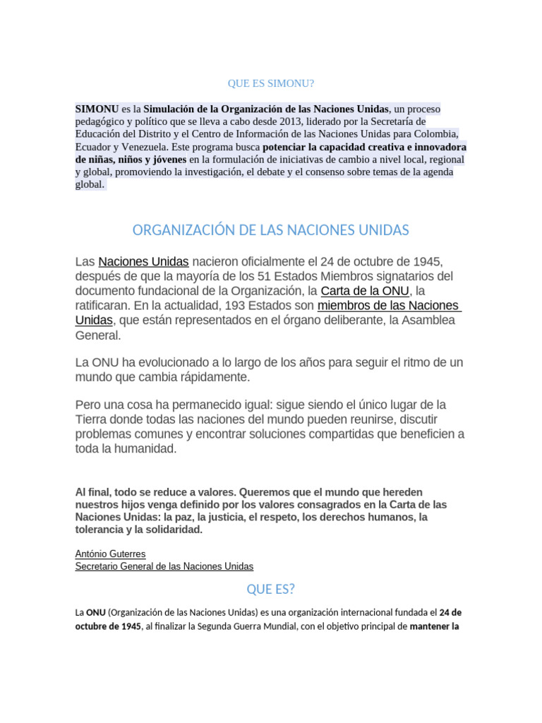QUE ES SIMONU p0 llll | PDF | Israel | Política mundial