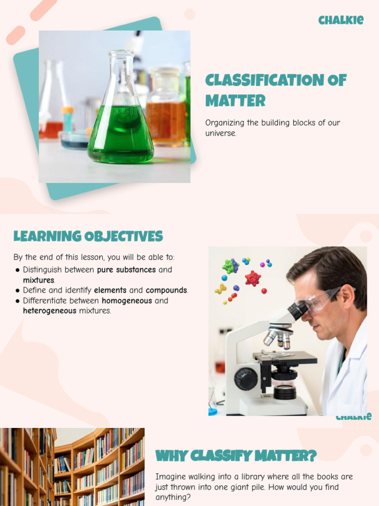 Classification of Matter Classification of Matter | PDF | Mixture ...