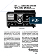 Maintenance Series Operation and Model 500 Single Sideband Transceiver