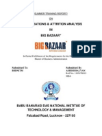 "HR Operations & Attrition Analysis IN Big Bazaar ": Summer Training Report/ ON