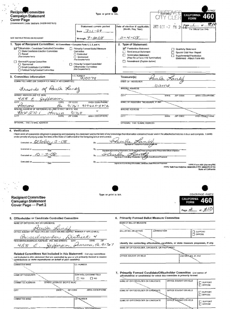 460 - 10-07-2008 Pre-Election (Councilmember) | PDF | Corporate Jargon ...