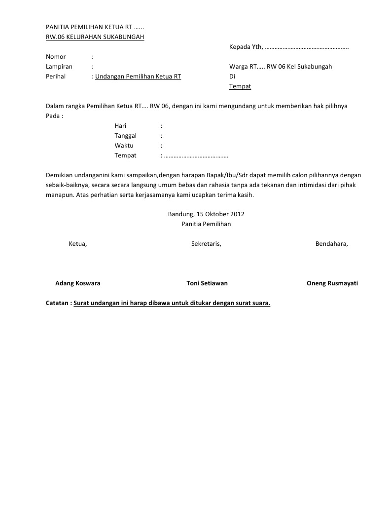 Panitia Pemilihan Ketua Rt