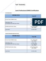 2012 PMP Training Schedule-JUL To Dec12 - 8sept12