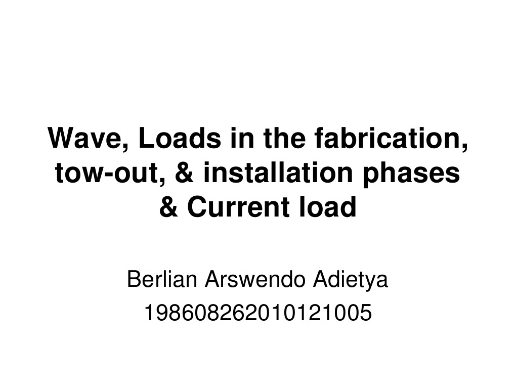 Wave and Current Loads on Offshore Structures | PDF | Spectral Density ...