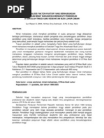 Download ANALISIS FAKTOR-FAKTOR YANG BERHUBUNGAN  DENGAN MINAT MAHASISWA MENGIKUTI PENDIDIKAN  DI SEKOLAH TINGGI ILMU KESEHATAN BUDI LUHUR CIMAHI by stikesblcimahi SN107494774 doc pdf