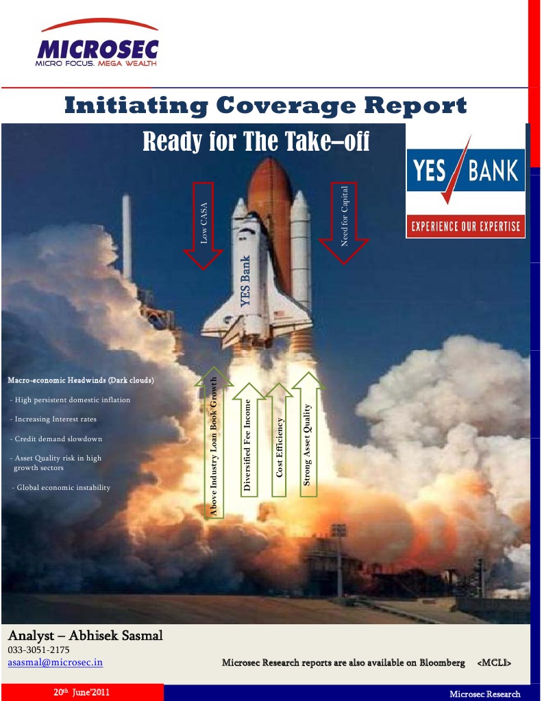 Initiating Coverage Report YES Bank PDF Banks Economic Growth