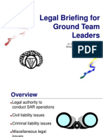 Ground Team Leader Legal Issues