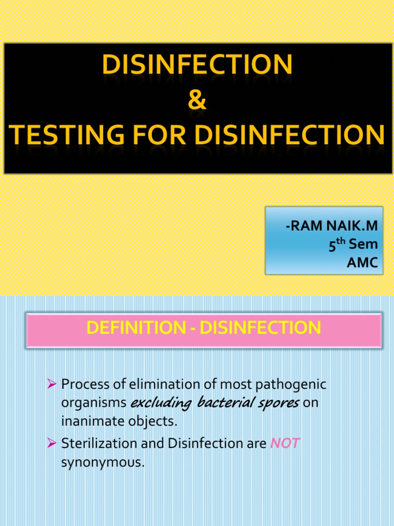 Disinfection Testing Methods Overview | PDF | Disinfectant | Growth Medium