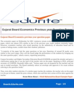 Gujarat Board Economics Previous Year Question Paper