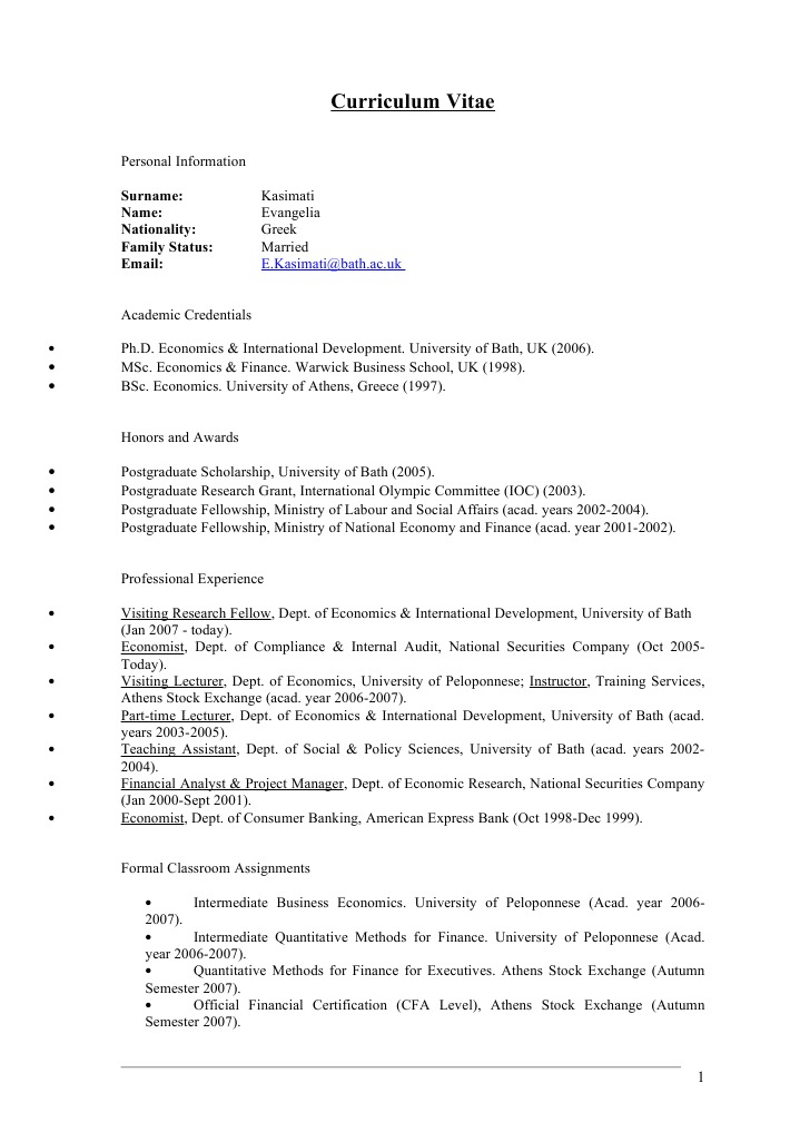 Family curriculum vitae ica picture