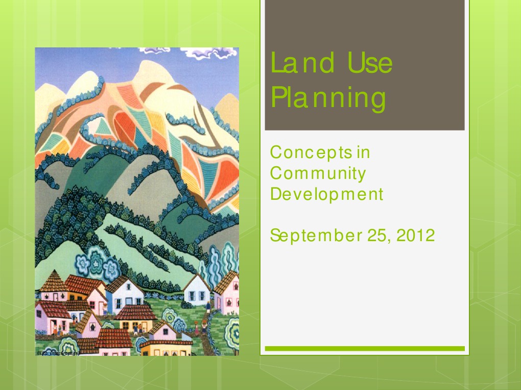 Land Use Planning Part 1 | PDF