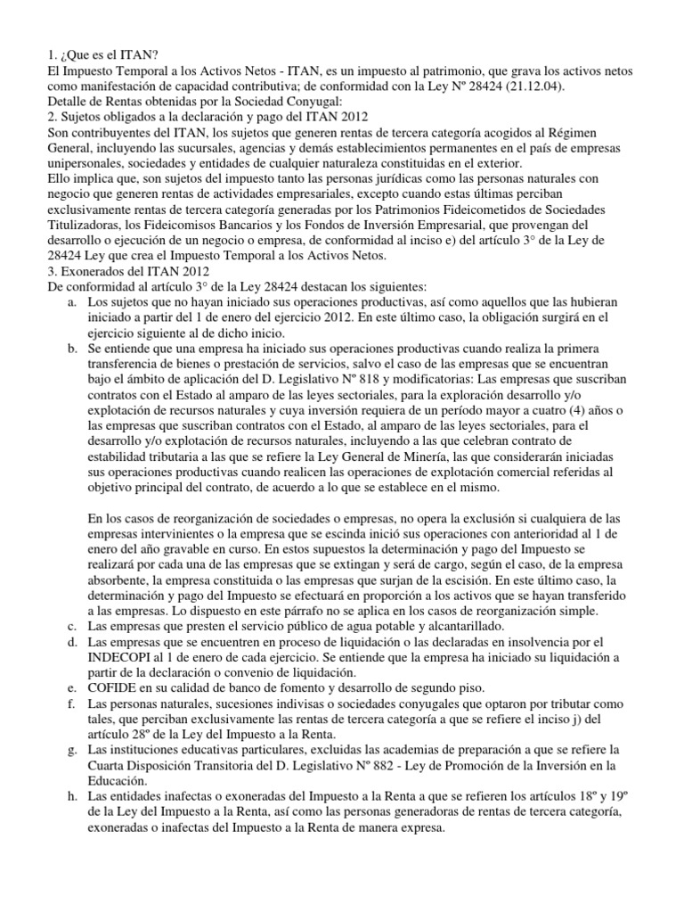 Itan | PDF | Impuesto sobre la renta | Impuestos