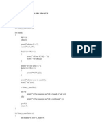 program For Binary Search