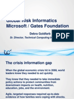 Global Risk Informatics Microsoft / Gates Foundation: Debra Goldfarb