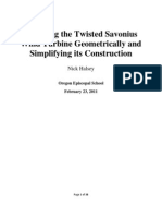 Modeling The Twisted Savonius Wind Turbine Geometrically and Simplifying Its Construction