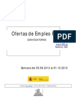 Boiletin Semanal Empleo Publico. Semana Del 25.09.2012 Al 01.10