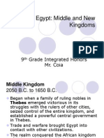 Egypt: Middle and New Kingdoms: 9 Grade Integrated Honors Mr. Coia