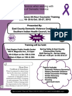 40 Hour Domestic Violence Training Flyer