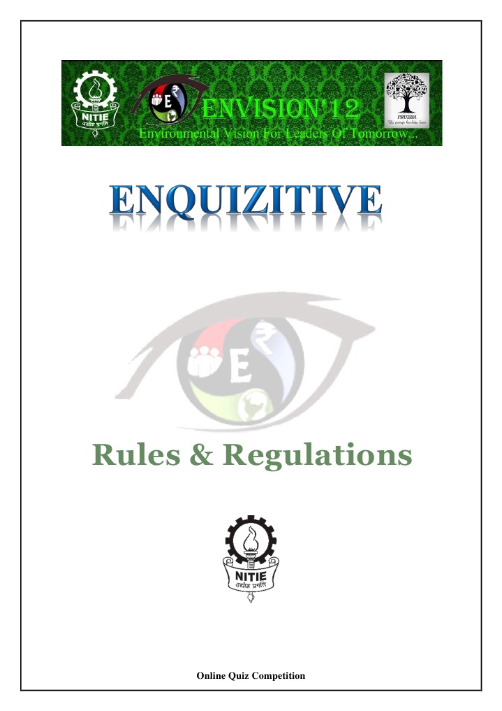 Enquizitive Online Quiz Competition Rules | PDF