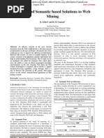 A Survey of Semantic Based Solutions To Web Mining