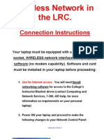 Connection Instructions: Wireless Network in The LRC